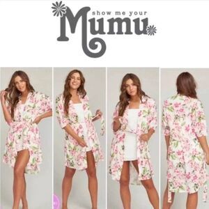 Show Me Your Mumu Brie Robe Garden of Blooms One Size